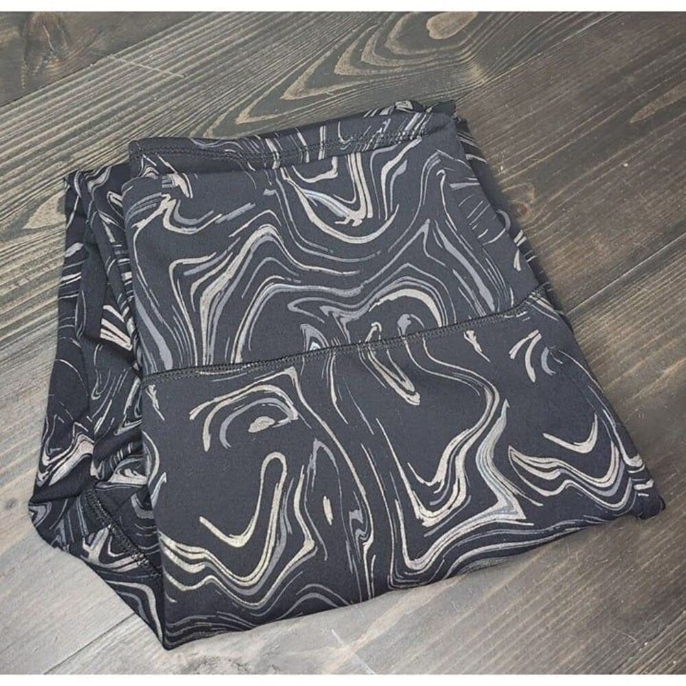 Soft Surroundings to Ankle Leggings Women's Sz Med Black Metallic Stretch - Picture 4 of 7
